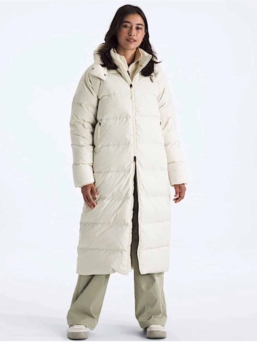 The North Face Hydrenalite Long Down Parka White Dune L